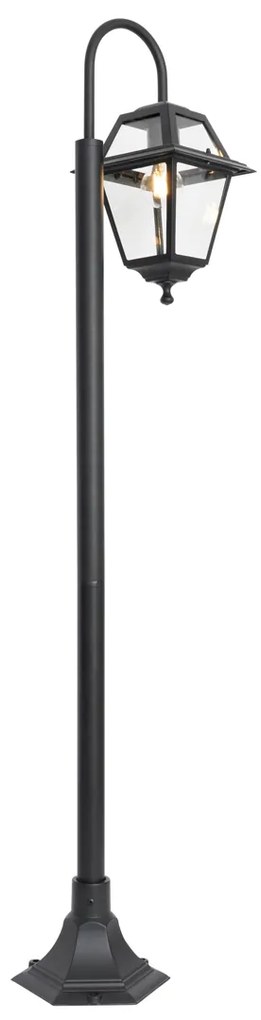 Candeeiro de exterior clássico preto 135 cm IP44 - Berta