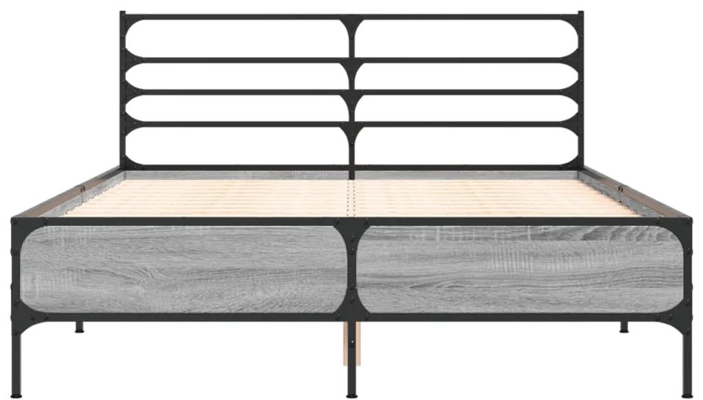Estrutura cama 140x190 cm derivados de madeira/metal