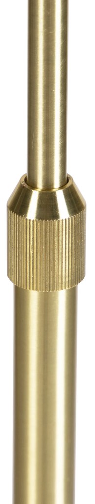 Candeeiro de pé dourado/latão com abajur de veludo verde-pavão 40/40 cm - Parte