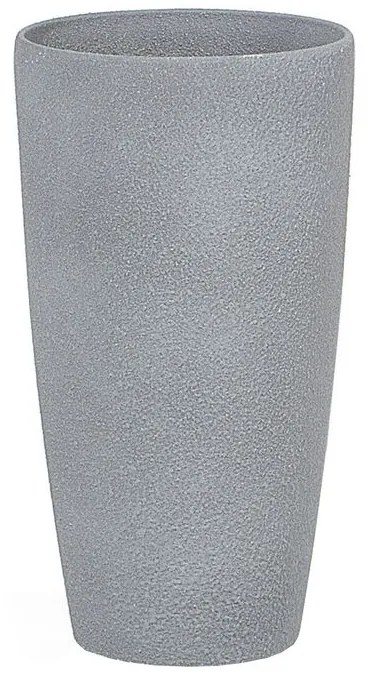 Vaso para plantas em pedra cinzenta 23 x 23 x 42 cm ABDERA Beliani
