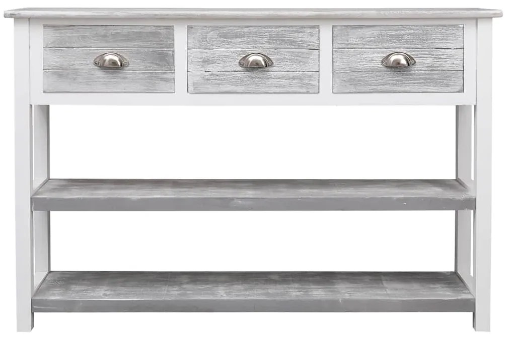 Aparador estilo antigo 115x30x76 cm madeira cinzento