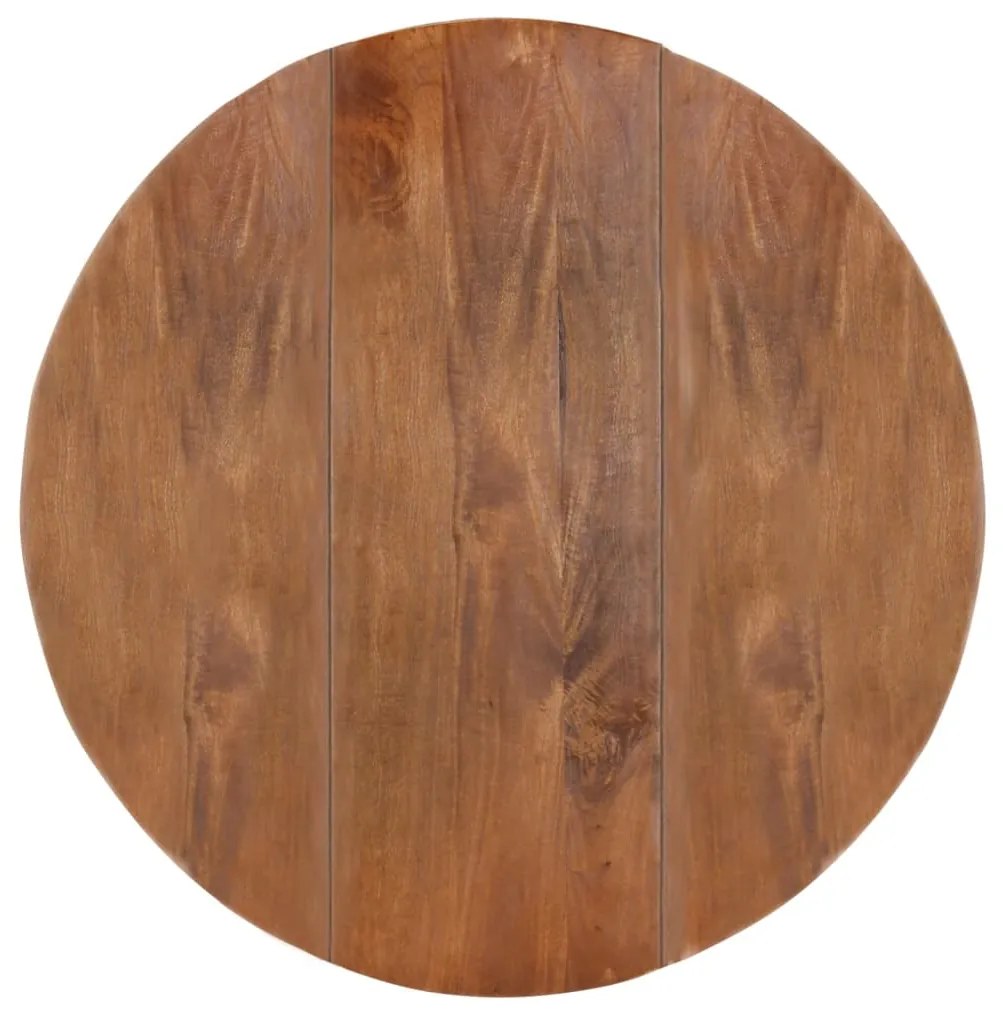 Mesa de jantar redonda 110x76 cm madeira de mangueira maciça