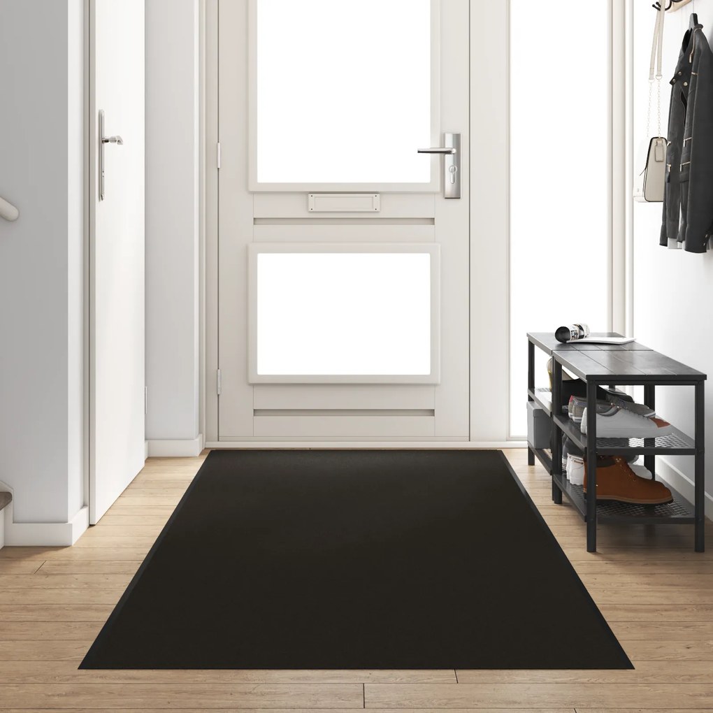 Capacho Retangular vidaXL Preto 120x400 cm
