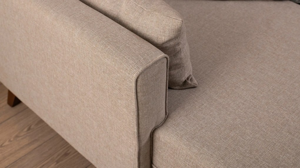Sofá-Cama de Canto Bella – Creme – 205x85x140 cm