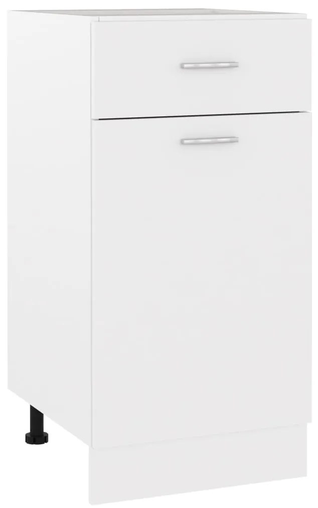 vidaXL Armário inferior c/ gavetas “Lyon” derivados de madeira branco