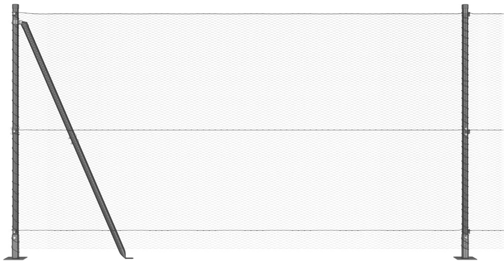 Cerca Hexagonal vidaXL Cinza 1.2x50 m Aço
