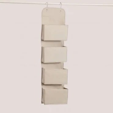 Organizador Suspenso Tarinna Com 4 Bolsos Beige - Sklum