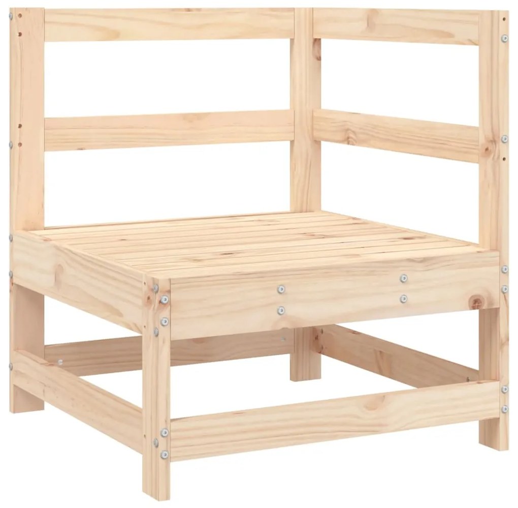 4 pcs conjunto lounge de jardim madeira de pinho maciça