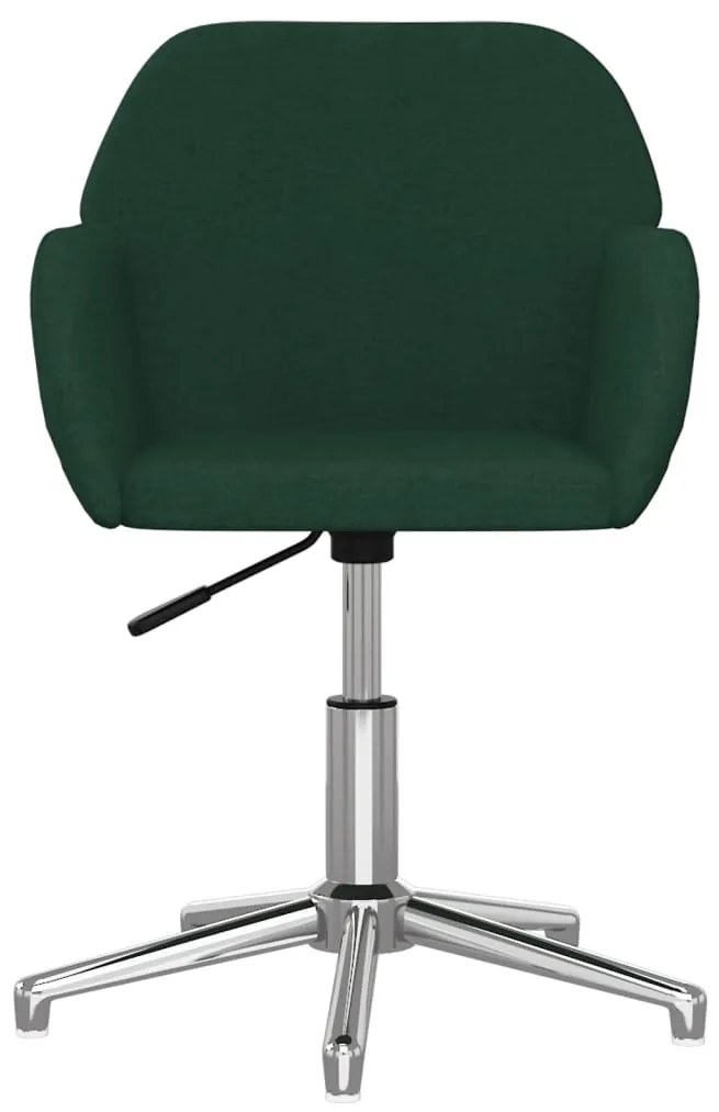 Cadeiras de jantar giratórias 2 pcs tecido verde-escuro