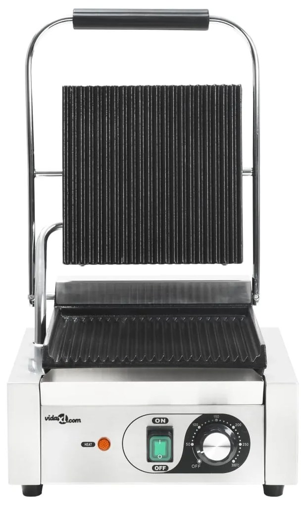 Grelhador sanduicheira Panini aço inoxidável 1800W 31x30,5x20cm