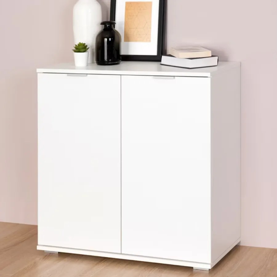 Aparador Alba com a prateleira ajustável em altura 71 x 74 x 35 cm Branco
