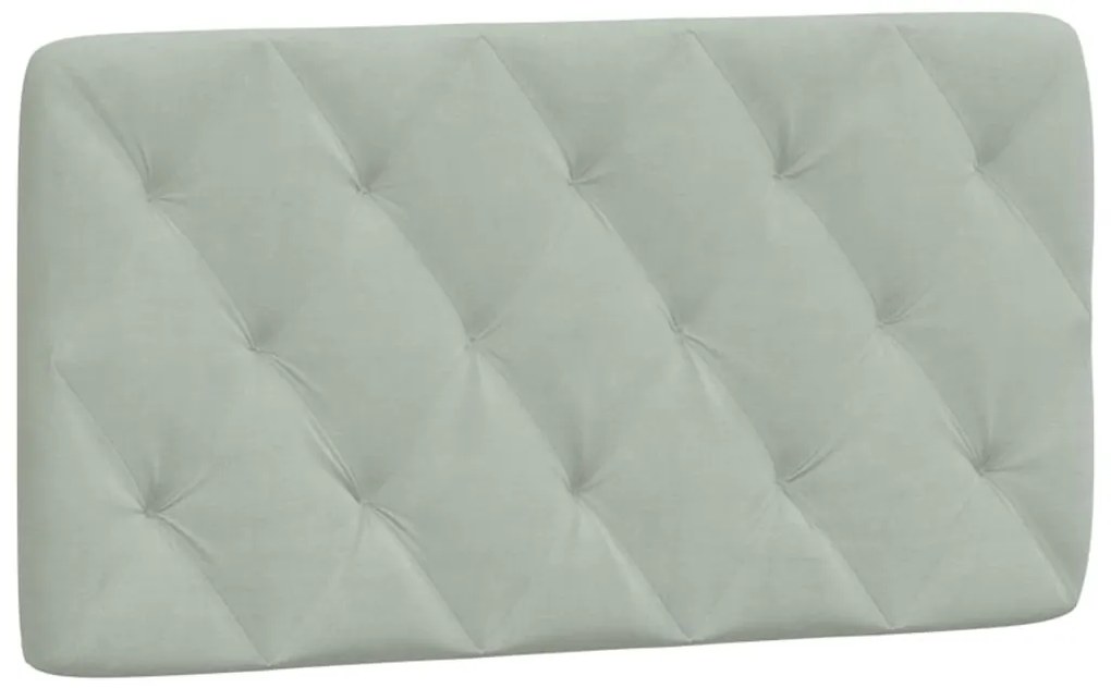 Estrutura de cama c/ luzes LED 100x200 cm veludo cinzento-claro