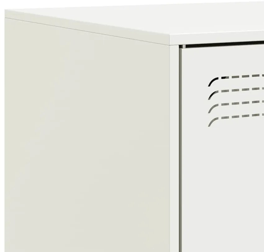 Móveis de TV 2 pcs 67x39x44 cm aço branco
