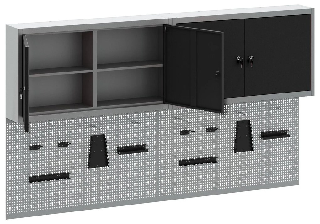 Conjunto de Gabinete e Painel de Ferramentas vidaXL com 6 Peças Montad