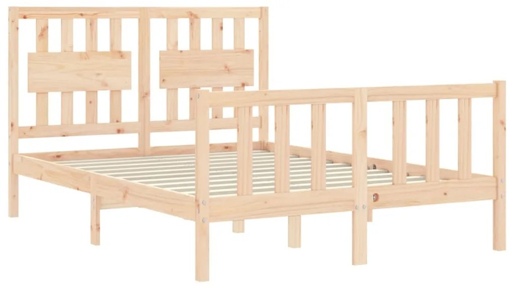 Cama sem colchão 140x190 cm madeira de pinho maciça