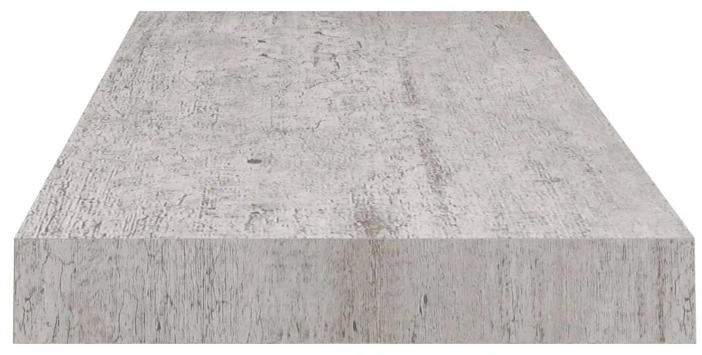Prateleiras de parede 2 pcs 60x23,5x3,8cm MDF cinzento-cimento