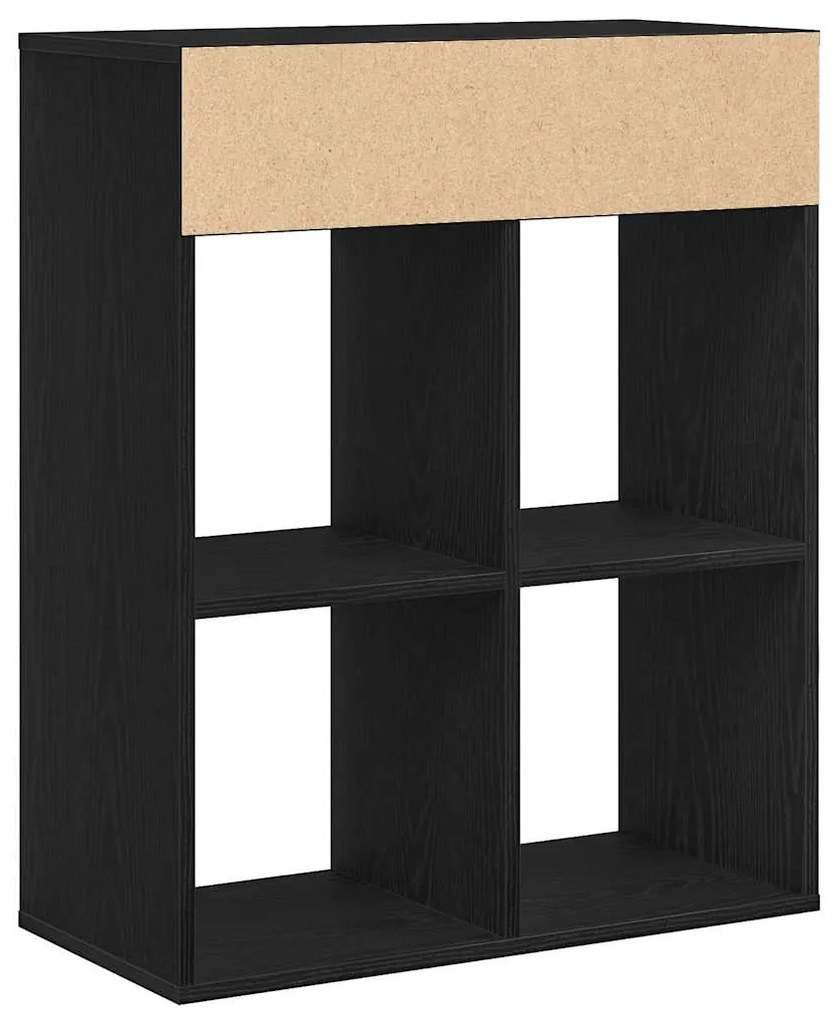 Estante preto 66x31x80 cm derivados de madeira