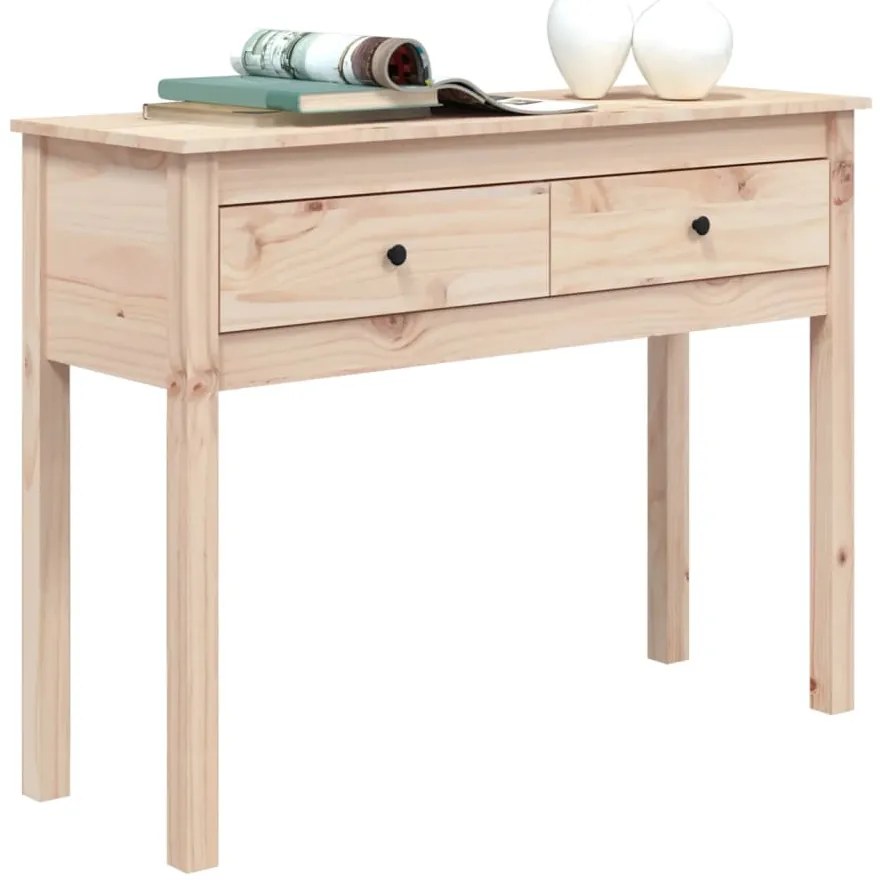 Mesa consola 100x35x75 cm madeira de pinho maciço