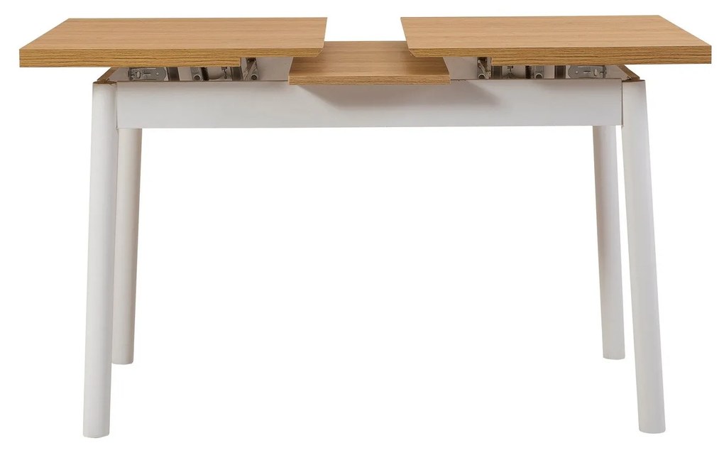 Conjunto de Mesa de Jantar Extensível Oliver – Branco – Mesa: 120x77x7