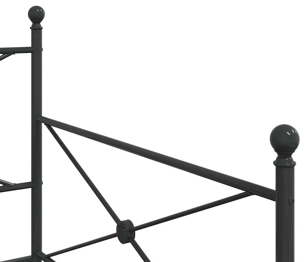 Cama de dia com gavetão sem colchão 100x190 cm aço preto
