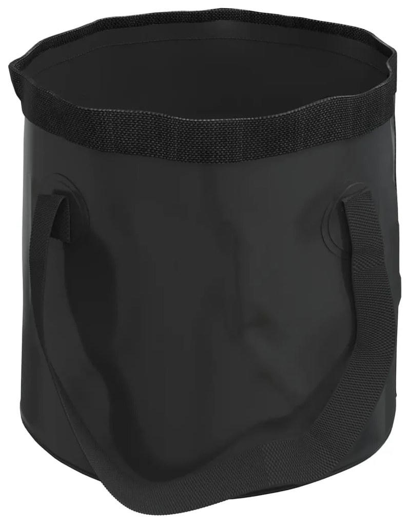 Baldes dobráveis 2 pcs 30 L PVC preto