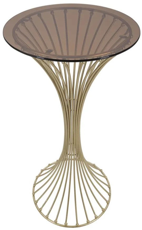 MESA DE APOIO CENTUR Ø 50X103 CM DOURADA