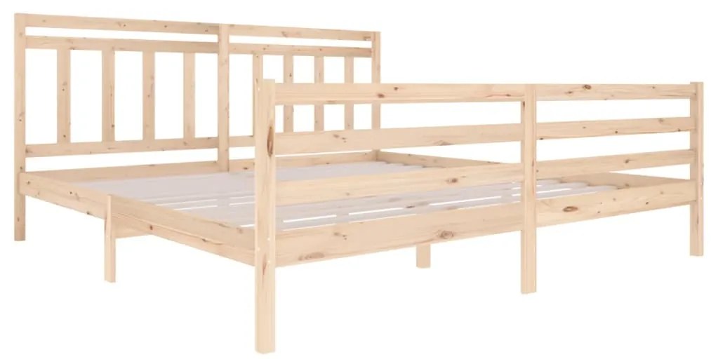 Estrutura de cama 200x200 cm madeira maciça