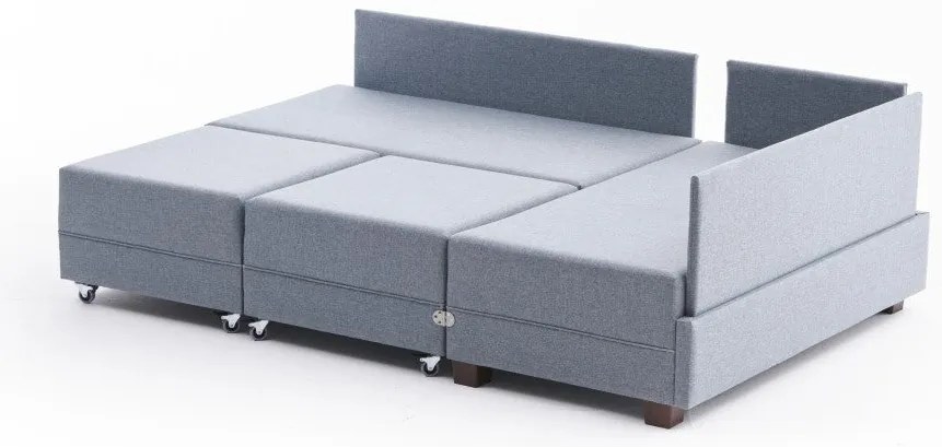Sofá-Cama de Canto Fly – Azul – 210x70x280 cm