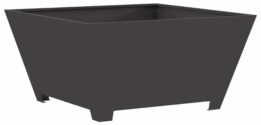 Fogueira Quadrada vidaXL Preta 80x80x40 cm em Aço