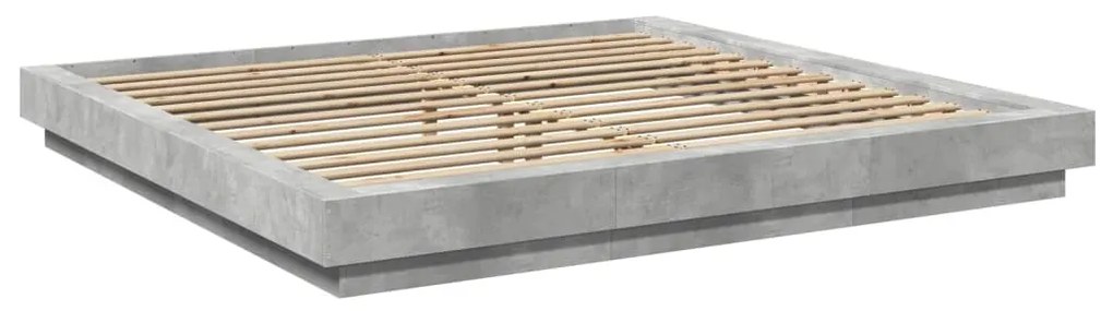 Estrutura de cama 180x200 cm derivados de madeira cinza cimento