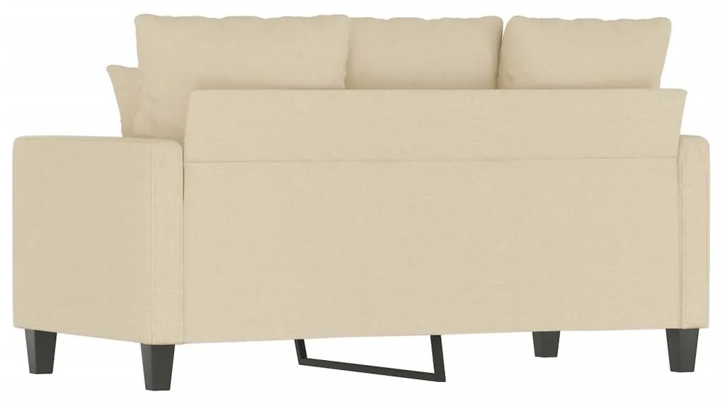 Sofá de 2 lugares tecido 120 cm cor creme