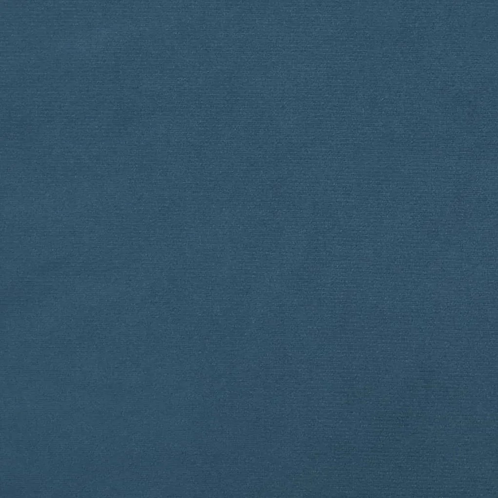 Estrutura de cama 90x200 cm veludo azul-escuro