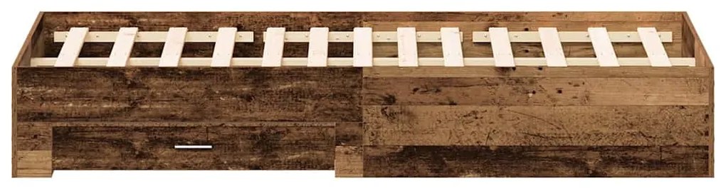 Cama com Gavetas vidaXL Madeira Velha 180x200 cm Madeira de Engenharia