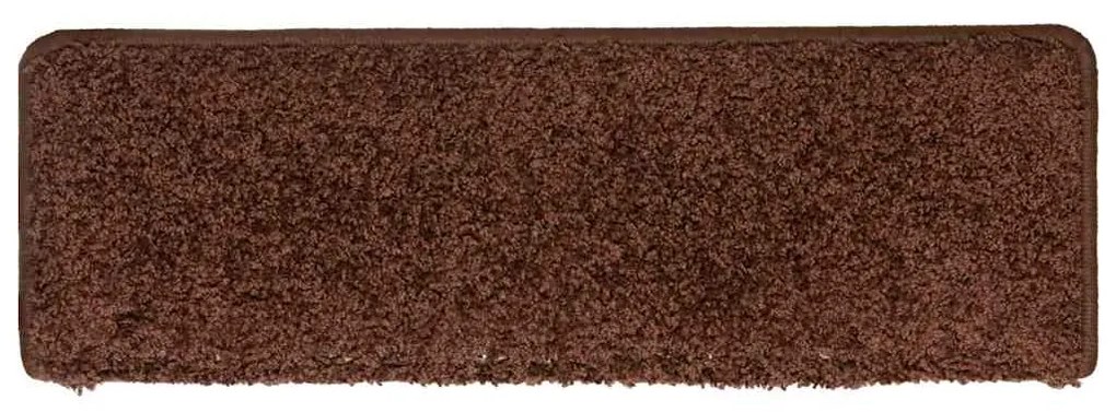 Tapetes de escadas 30 pcs 65x21x4 cm castanho