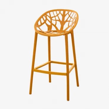 Pack De 2 Bancos Altos Em Polipropileno Ores Mostaza & ↑65 Cm - Sklum