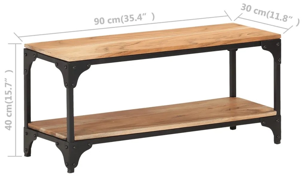 Mesa de centro 90x30x40 cm madeira de acácia maciça