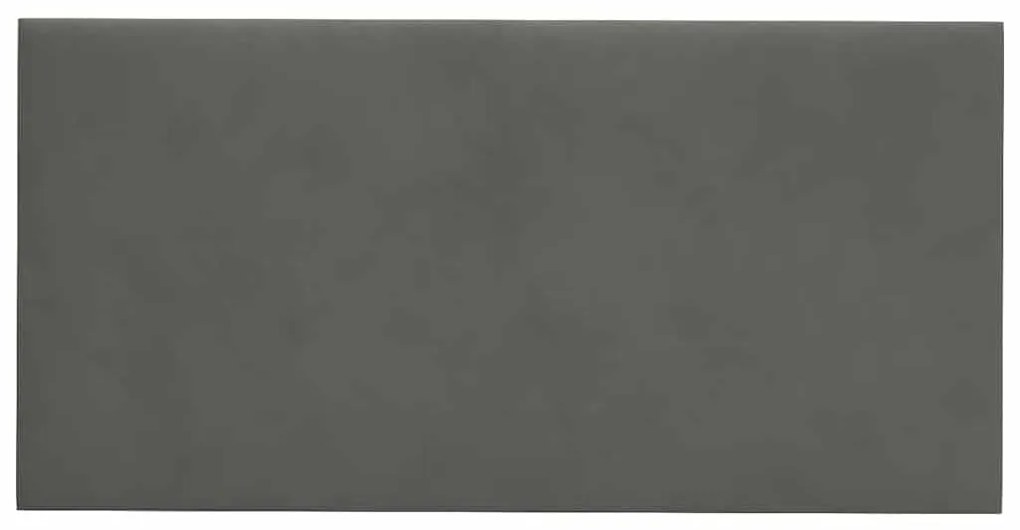 Painel de parede 12 pcs 30x15 cm veludo 0,54 m² cinza-escuro