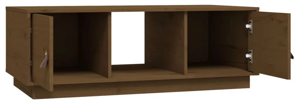 Mesa de centro 100x50x35 cm pinho maciço castanho mel