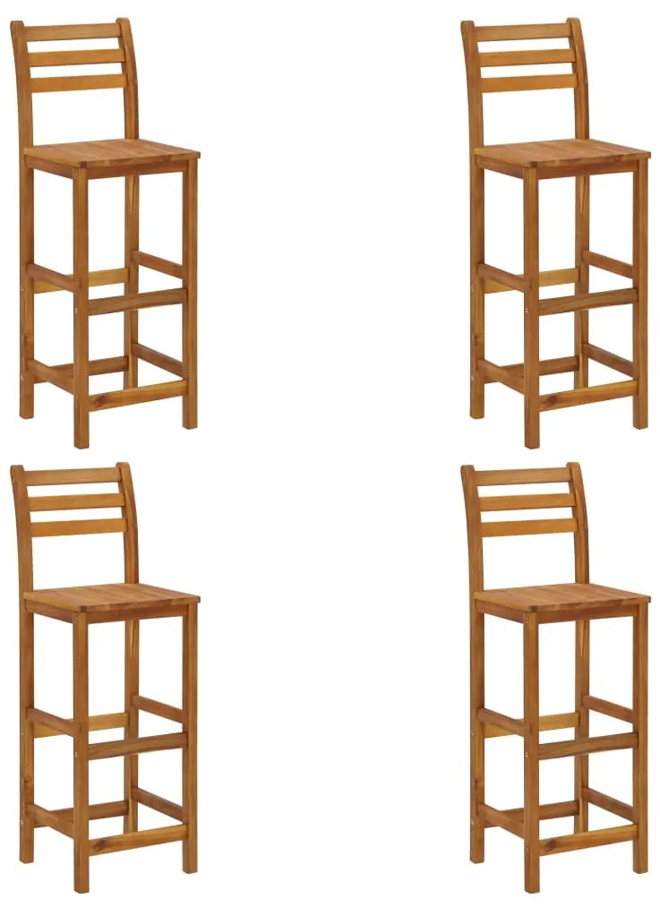 9 pcs conjunto de bar para jardim madeira de acácia maciça