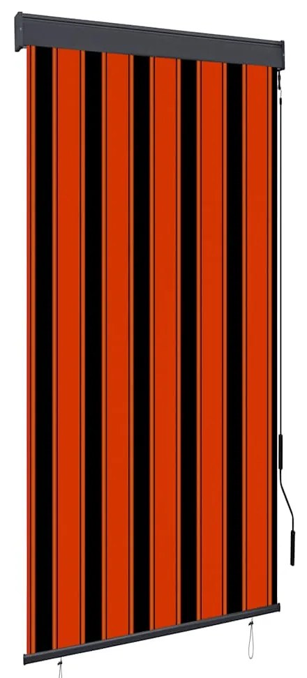 Estore de rolo para exterior 100x250 cm laranja e castanho