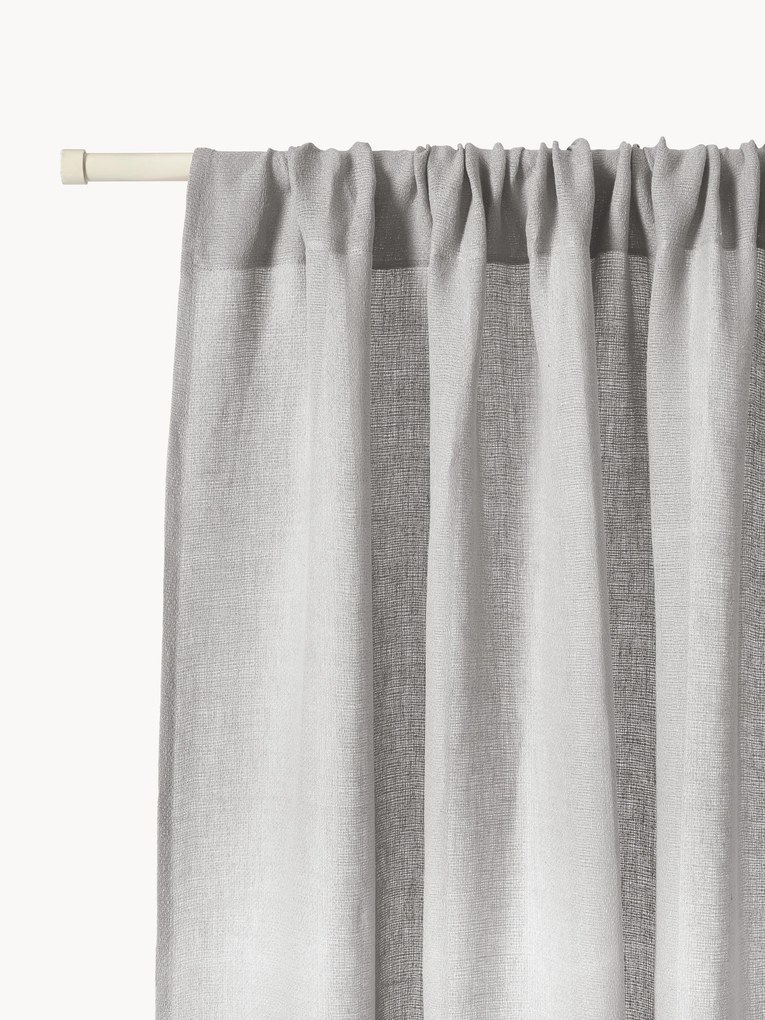 Cortinas com filtro de luz e bolsa para varão Harmony, conjunto de 2, L 140 cm