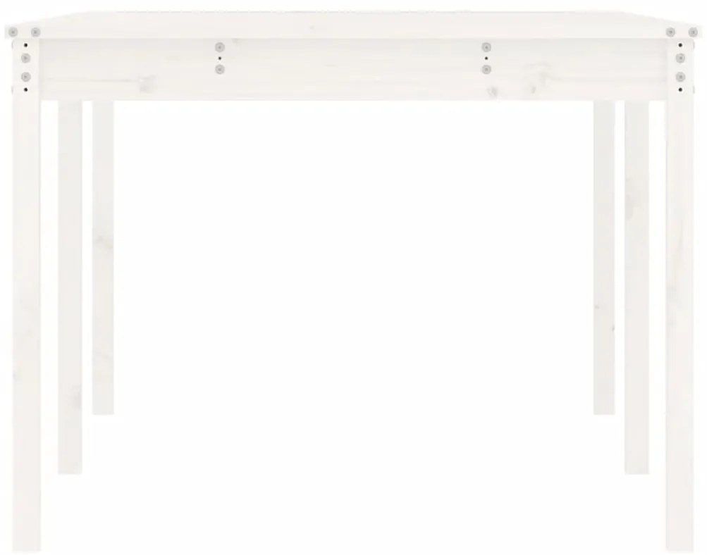 Mesa de jardim 203,5x100x76 cm madeira de pinho maciça branco