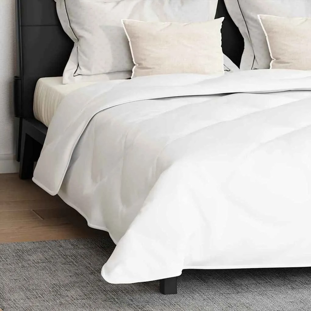 Edredão com travesseiro 3 pcs Branco 240 x 220 cm Microfibra