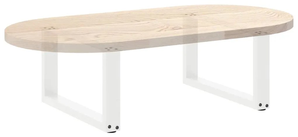 Pés para mesa de centro em formato de U, 2 peças, branco, 70x(30-31) c