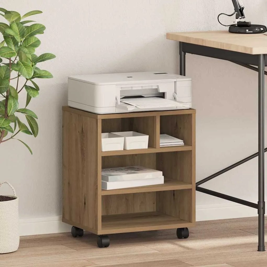 vidaXL Suporte para Impressora carvalho artisiano 41 x 32 x 48 cm