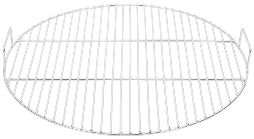 Grelha p/ churrasco redonda c/ pegas Ø54 cm aço inoxidável 304