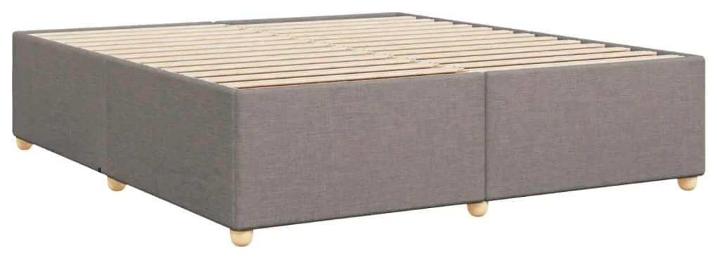 Cama sem colchão 180x200 cm tecido castanho-acinzentado