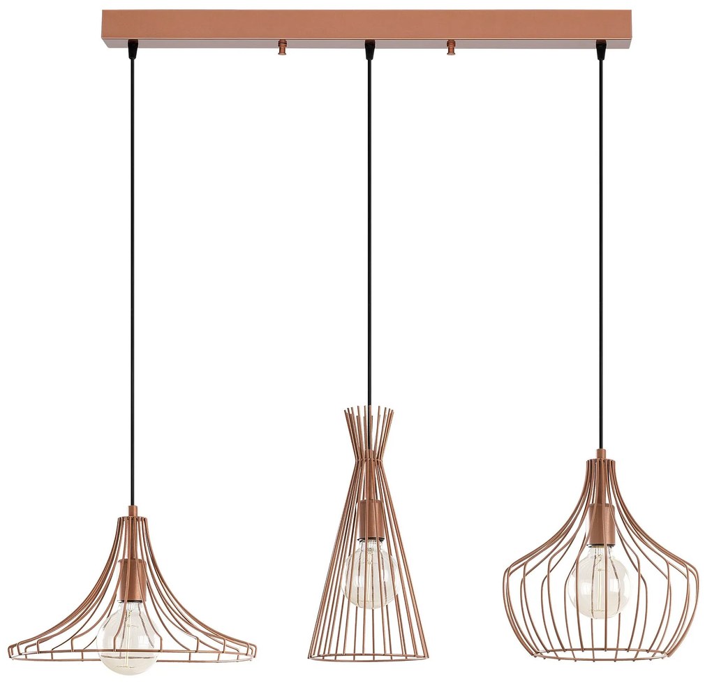 Candeeiro Chandelier Mezopotamya – Cobre – 110 x 37 cm