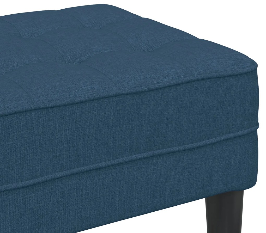 Banco vidaXL Azul 113x57x39 cm Tecido