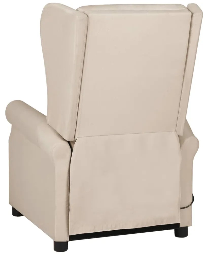 Poltrona de massagens tecido cor creme